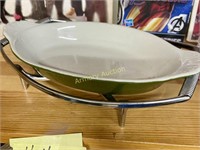 HALL CASSEROLE IN METAL STAND