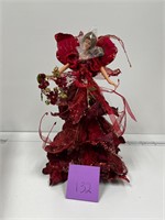 Angel Tree Topper Red Poinsettia