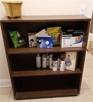 Shelf w/Contents- Lightbulbs, Spray Paint+