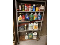 Contents of Metal Shelf- Car Liquid Supply & More