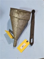 HAND FORGE HASP, & GALV. FUNNEL