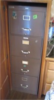 4 drawer file cabinet, brown