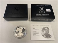 2021 American Silver Eagle Proof "W" W/Box