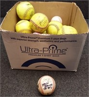 (17) Softballs & (3) Baseballs - One Signed