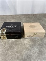 Vintage wood cigar boxes, set of 2