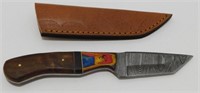 3-1/2" Damascus Blade Knife - 8" Overall, New