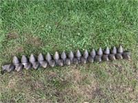 HOMEMADE HEAVY METAL CONES BOLTED TO ANGLE IRON