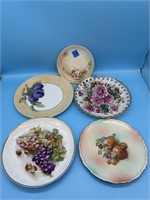 5 Assorted Vintage Floral Plates