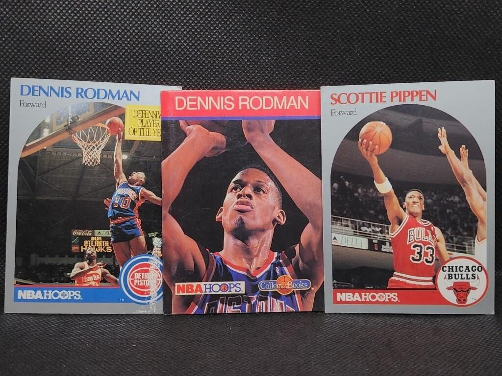 Lot of 3 NBA Hoops Basketball Cards: Scottie