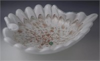 FRATELLI 1960 TOSO MURANO ITALY FREEFORM BOWL RARE