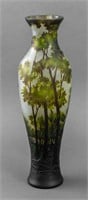 Daum Style Cameo Glass Vase