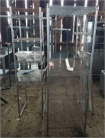 3 STAINLESS STEEL RACKS AND CONTENTS