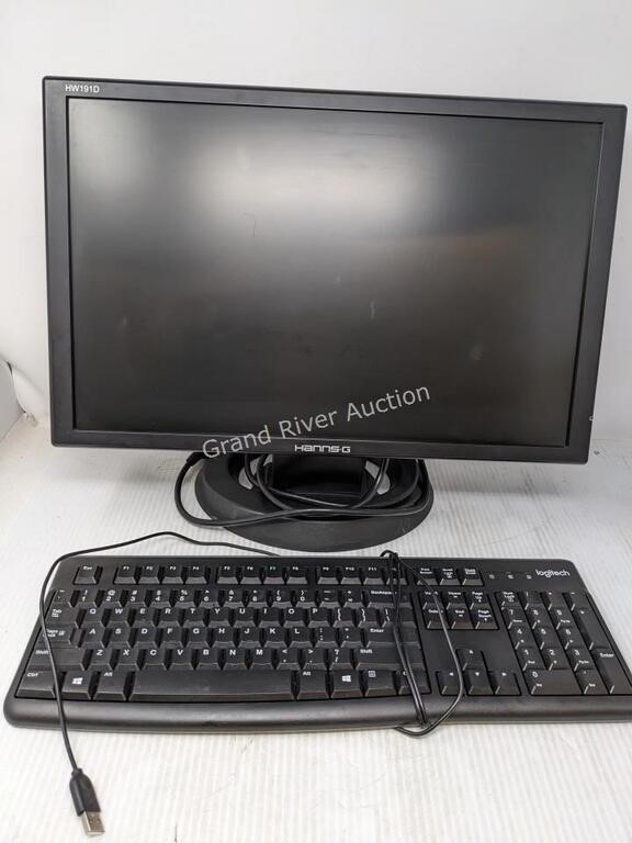 Hanns.G 19" LCD Monitor & Logitech Keyboard