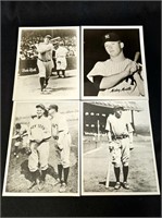 Lot of 4 8x10 Photos Babe Ruth and Mickey Mantle