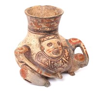 Costa Rican Pottery Urn Rattle, Erotic