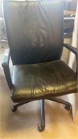 Black office chair with wheels