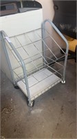 Metal office storage cart with wheels