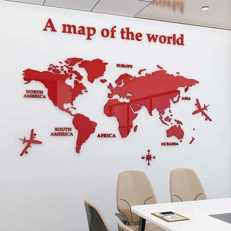 3D Wall Stickers - DIY World Map Wall Decal Sticke