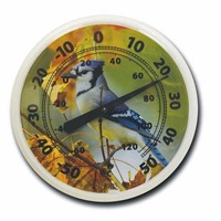 BIOS Weather 12-Inch Dial Thermometer - Blue Jay