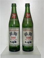 2 Vintage Indianapolis 500 7-Up Bottles 1978 - 79