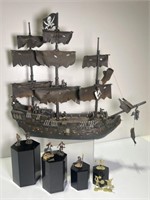 Black Pearl Ghost Ship Sculpture w/ COA