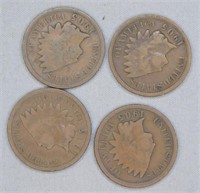 (4) 1905 Indian Head Pennies. Note: (1) Fair and