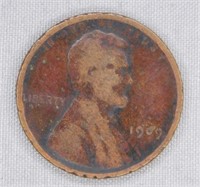 1909 Wheat Penny. Note: Fair Condition.