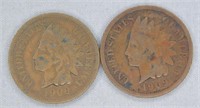 (2) 1909 Indian Head Pennies. Note: Good