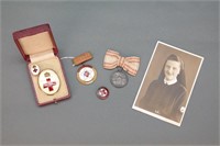 5 Hungarian medals/pins: Red Cross.