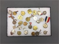 27 medals, mostly French, mostly World War I.