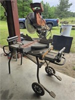 Rigid 12" miter saw with utility vehicle