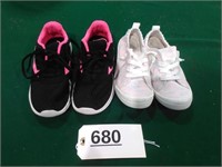 2 Pairs Girls Sneakers Size 1