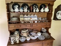 everything on hutch (glassware)