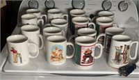 (16) NORMAN ROCKWELL CUPS