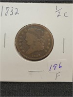 1832 HALF CENT