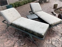 2PC PATIO LOUNGERS AND SIDE TABLE