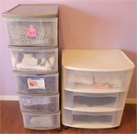 T - PLASTIC STORAGE CHESTS W/ CONTENTS (M5)