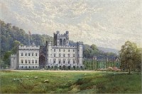 Antique Oil Painting of Castle, Alfred De Breanski