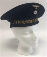 German WWII Dress Hat W/ Medal & Ribbon