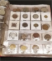 Looseleaf Binder w/335 Foreign Coins