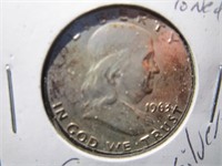 1963 D Toned Silver Franklin Half Dollar