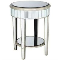 OFFSITE Mirrored Glass Modern Side Table 21 5 x