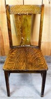 Antique Quartersawn Oak T-Back Chair