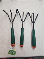 (3) Plastic Grip Cultivators