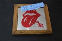 7in x 7in Framed Rolling Stones Mirror