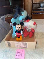 Mickey Mouse and VTG plush stuffed animals