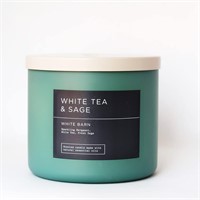 $29.95 Bath& Body Works White Tea Sage Candle AZ3