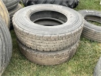 2-Michelin 275-80 R 22.5 Tires