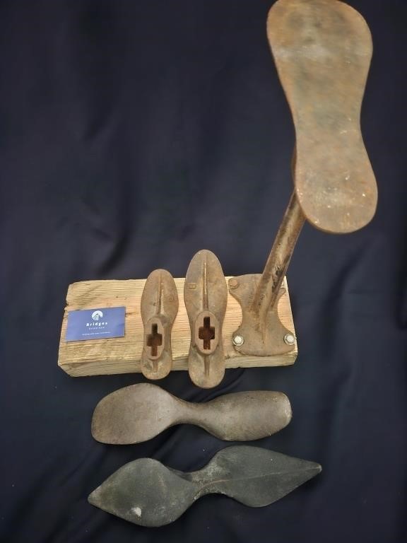 Antique Cobbler Stand and Shoe Forms