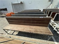6 Steel & Timber Framed Bench Seats Approx 1.5m